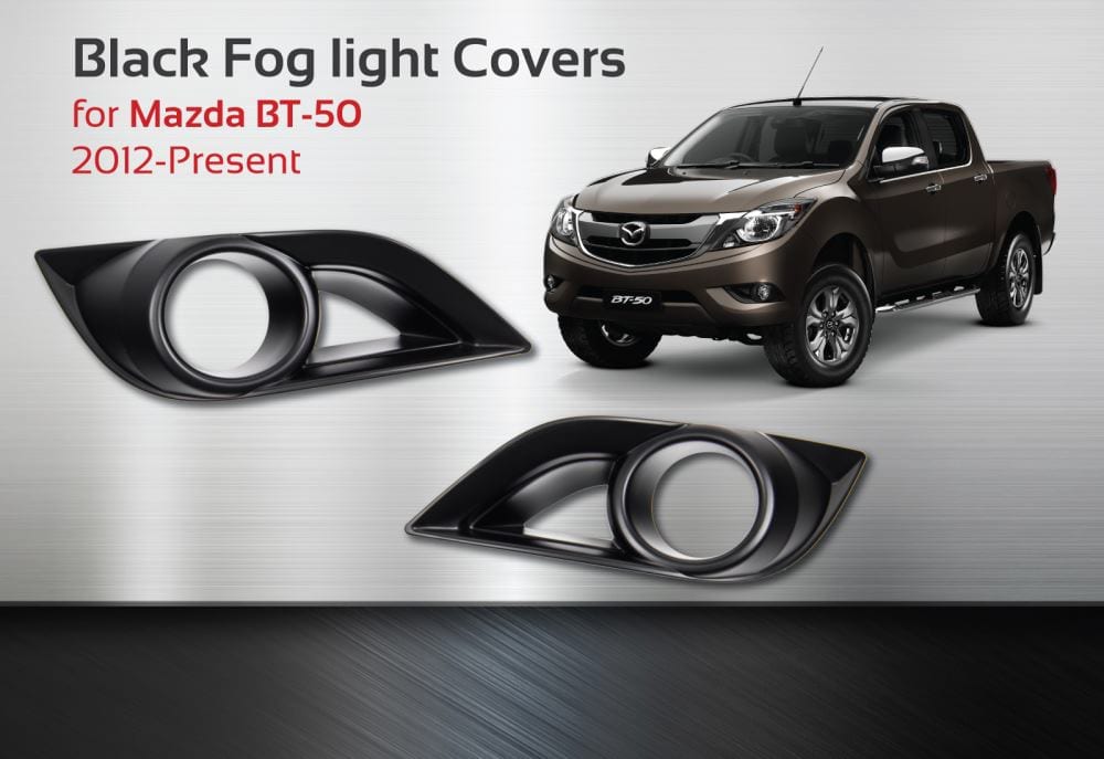 Black Fog light covers for Mazda BT-50 2012+ - Auto ...